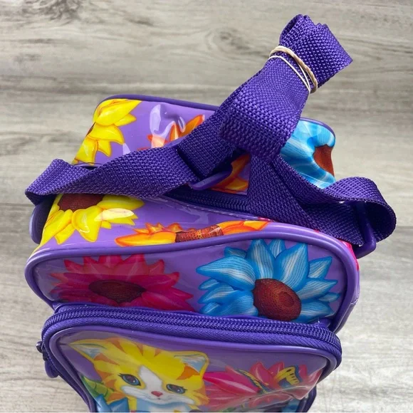 Vintage Lisa Frank Lunch Bag Kitten Sunflower Yellow Cat 1990s